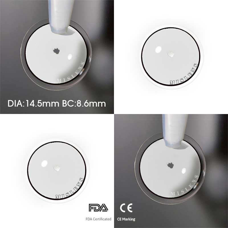 Mislens Rick White color contact Lenses for dark brown eyes