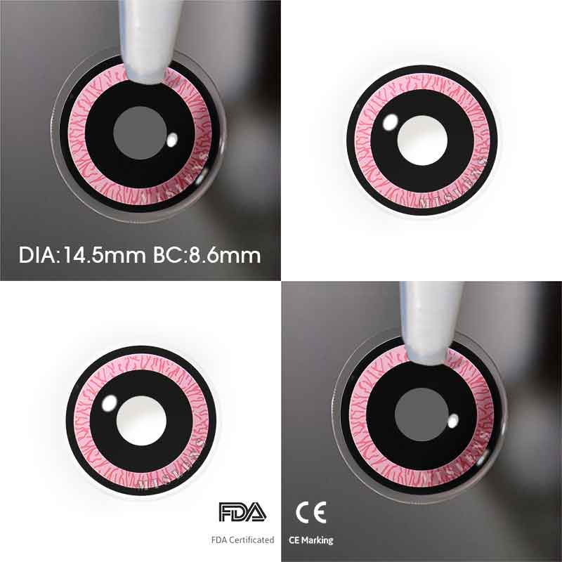 Mislens Nebulos Pink color contact Lenses for dark brown eyes