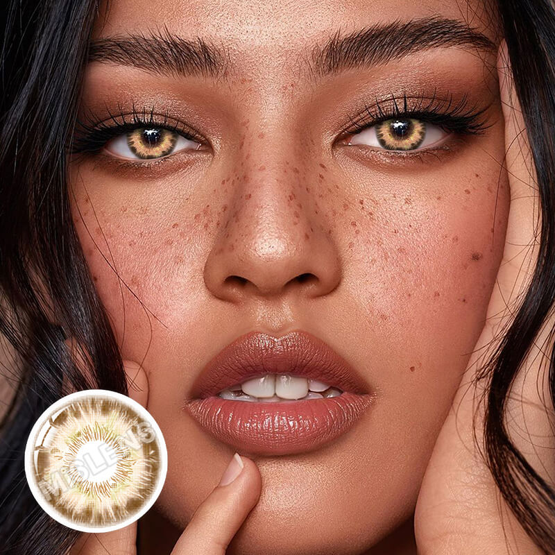 Mislens Rococo Madame Brown color contact Lenses for dark brown eyes