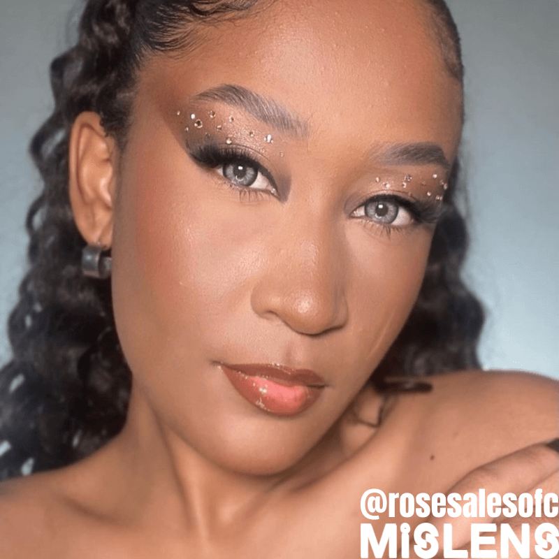 【New】Mislens Nanalam Gray color contact Lenses for dark brown eyes