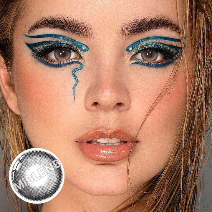 【Clearance】【Prescription】Mislens K4 Gray color contact Lenses for dark brown eyes