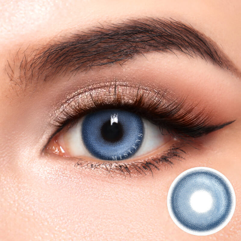【Prescription】Mislens K4 Blue color contact Lenses for dark brown eyes