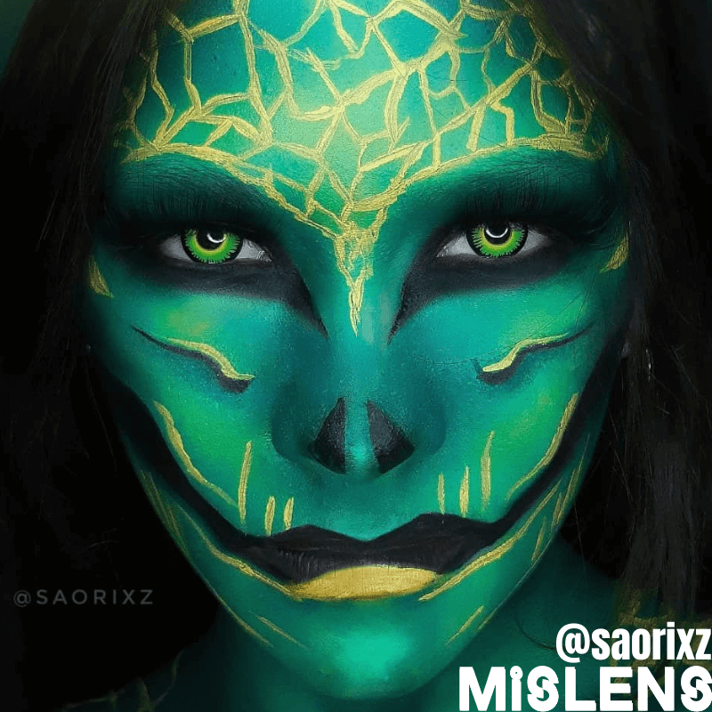 Mislens Manson Green Werewolf Cosplay color contact Lenses for dark brown eyes