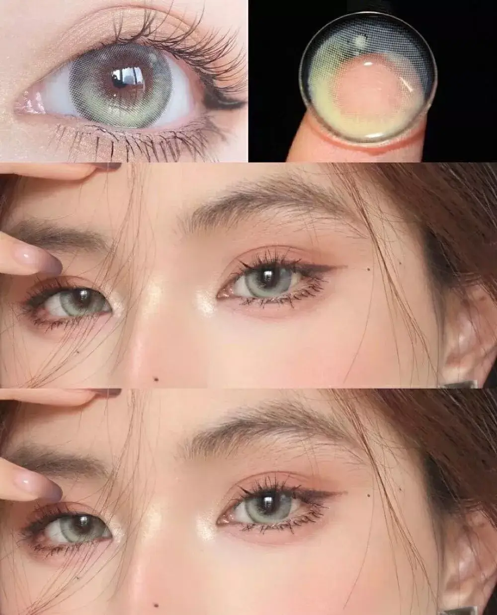 【Prescription】Mislens Girl Tears Brown color contact Lenses for dark brown eyes