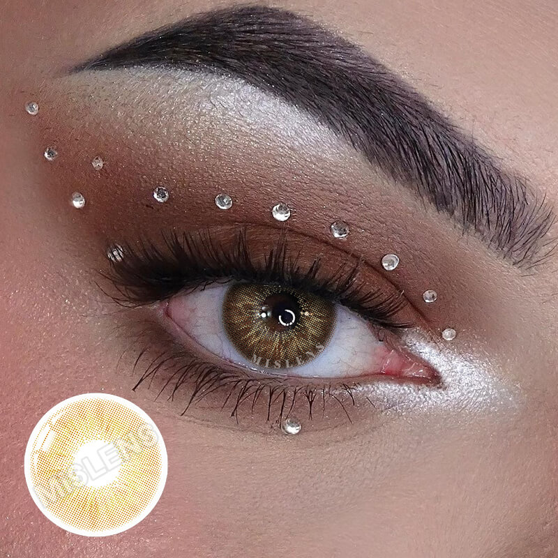 Mislens Sun kiss Girls Selena color contact Lenses for dark brown eyes