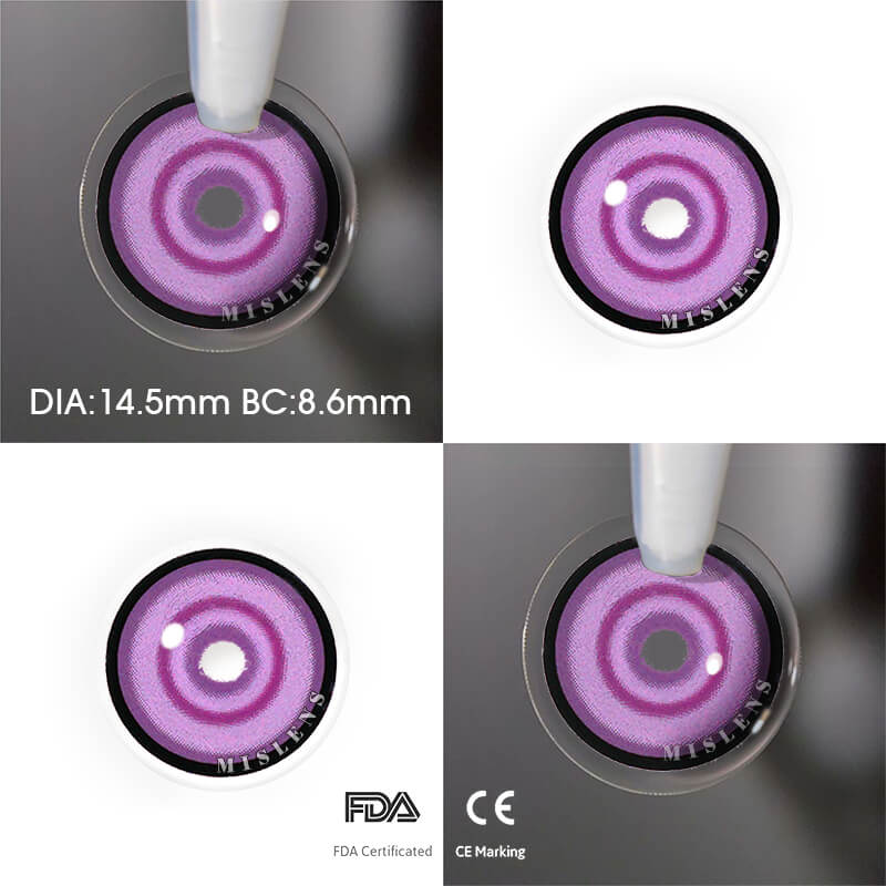 Mislens Purple Sakuya Crazy color contact Lenses for dark brown eyes