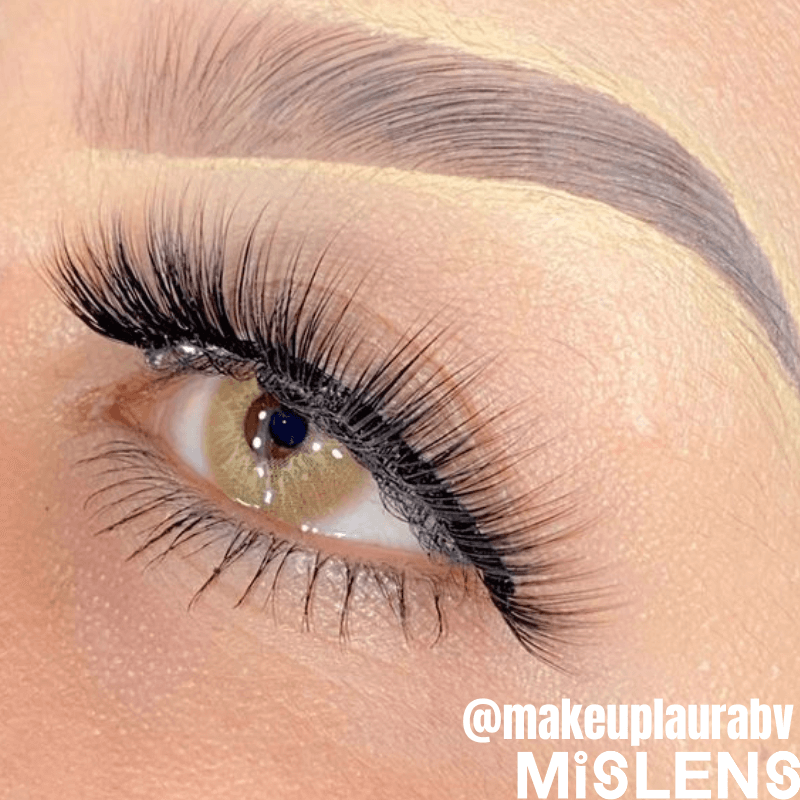 Mislens Love Story Pea Brown color contact Lenses for dark brown eyes