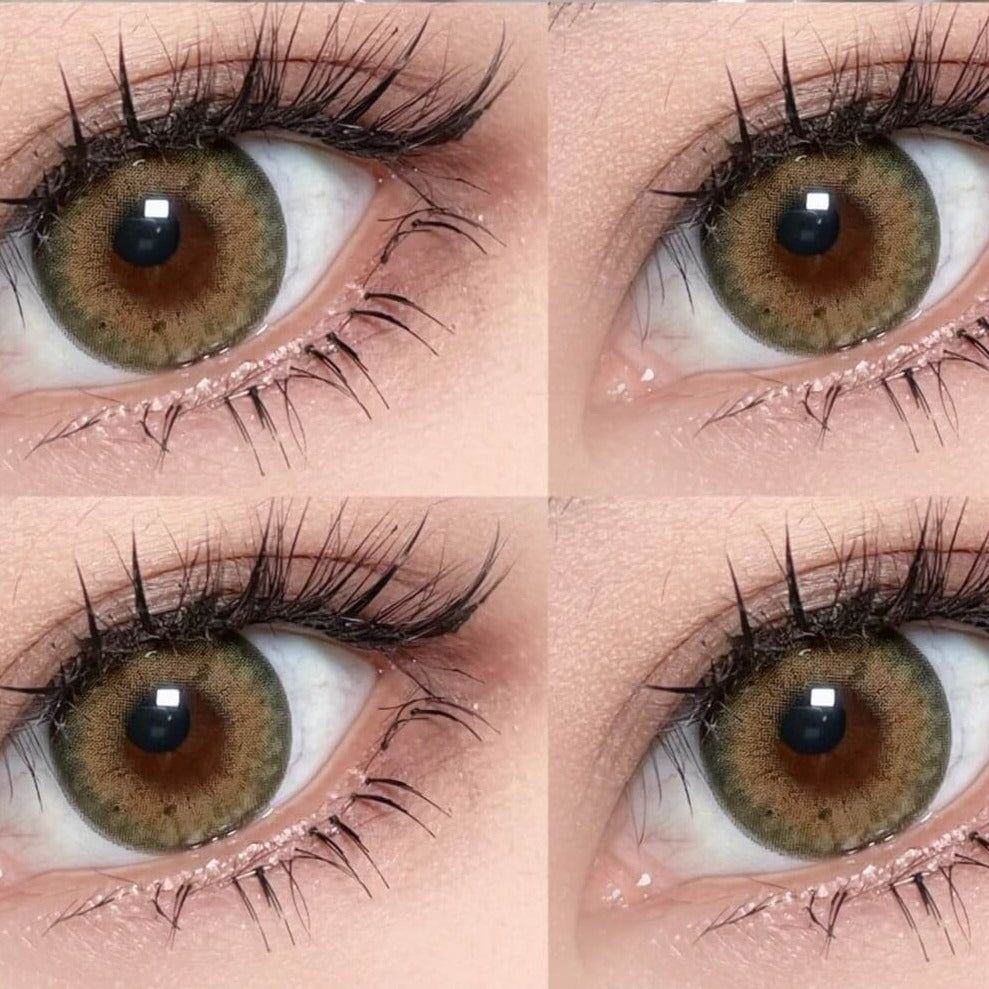 【Prescription】Mislens Stunna Girl Kamille Green color contact Lenses for dark brown eyes