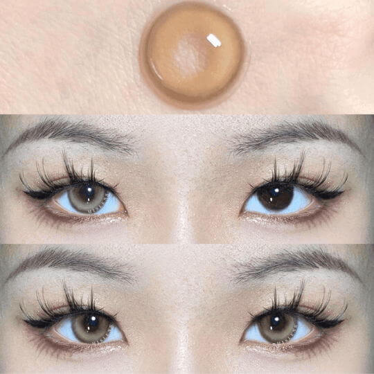 【Clearance】【Prescription】Mislens K4 Brown color contact Lenses for dark brown eyes