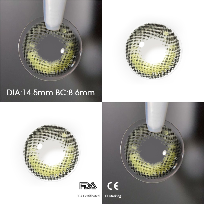 【Prescription】Mislens Girl Tears Brown color contact Lenses for dark brown eyes