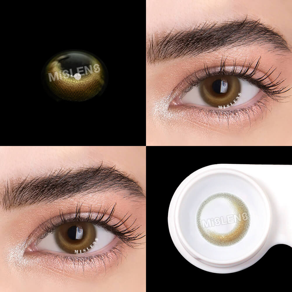 【Clearance】Mislens Zona Gloss Brown color contact Lenses for dark brown eyes