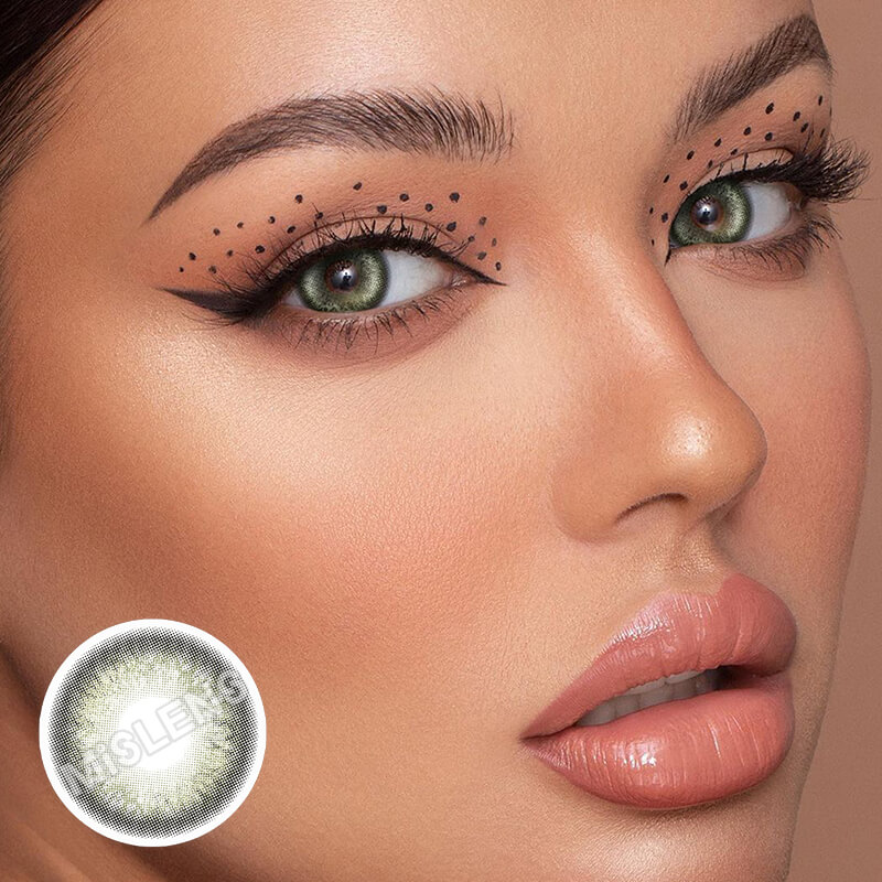 Mislens Glacier Grey color contact Lenses for dark brown eyes