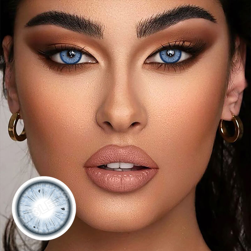 Mislens Fruit Juice Blueberry color contact Lenses for dark brown eyes