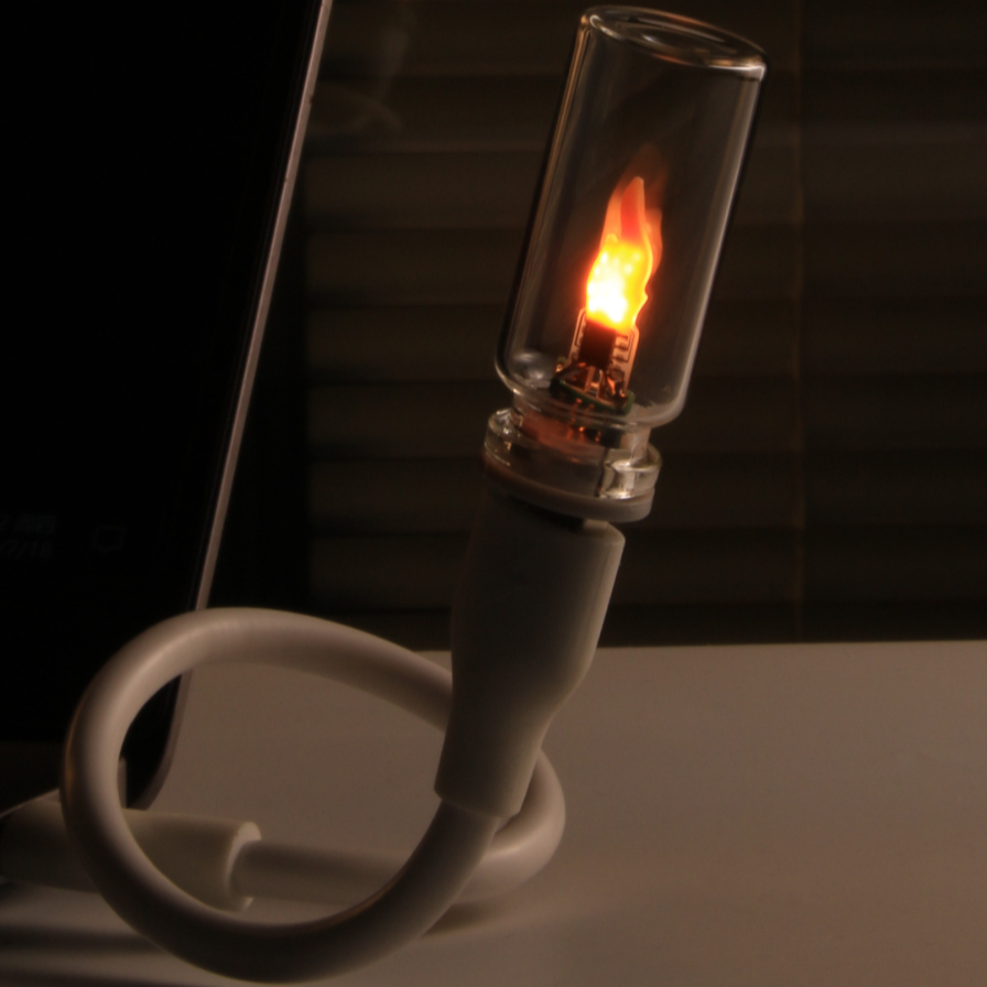 USB Simulated Flame Night Light