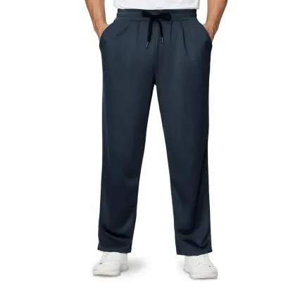 4-Pack Men's Loose Fitting Casual Pants for Fall Relaxed Fit Oversize Clothing Comfortable Drawstring Lounge Pants with Pockets  Workout Stylish Black And Deep Gray, Beige FathersDayGift