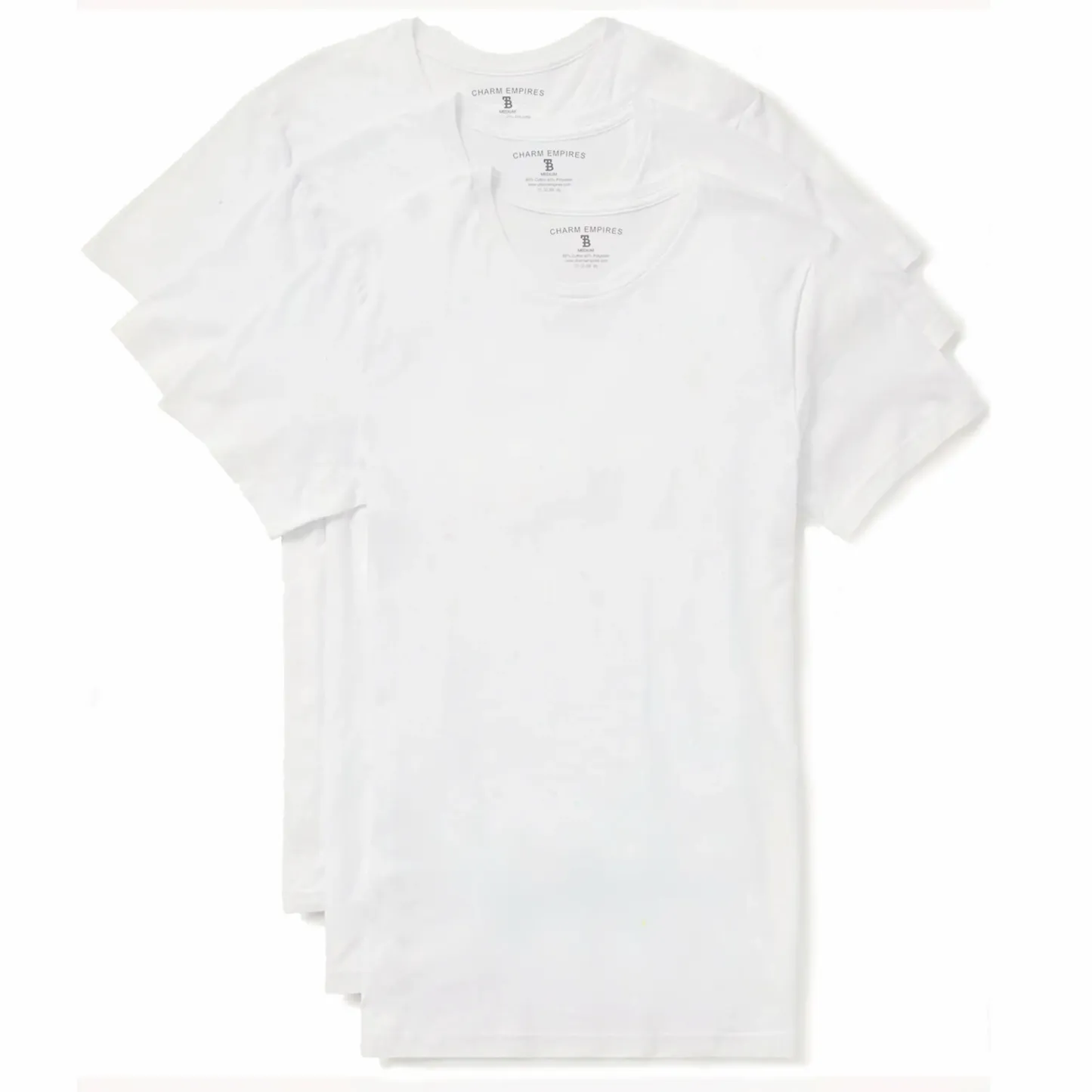 TRAILBLAZER Slim Fit White and Black Tees Crewneck (3 Pack)
