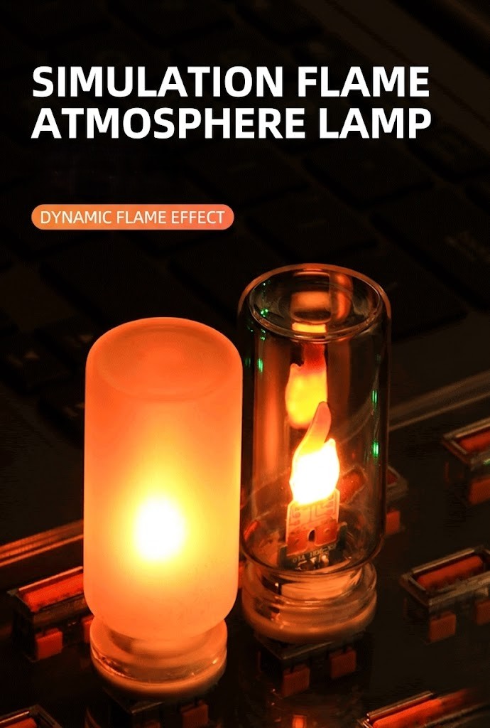 USB Simulated Flame Night Light