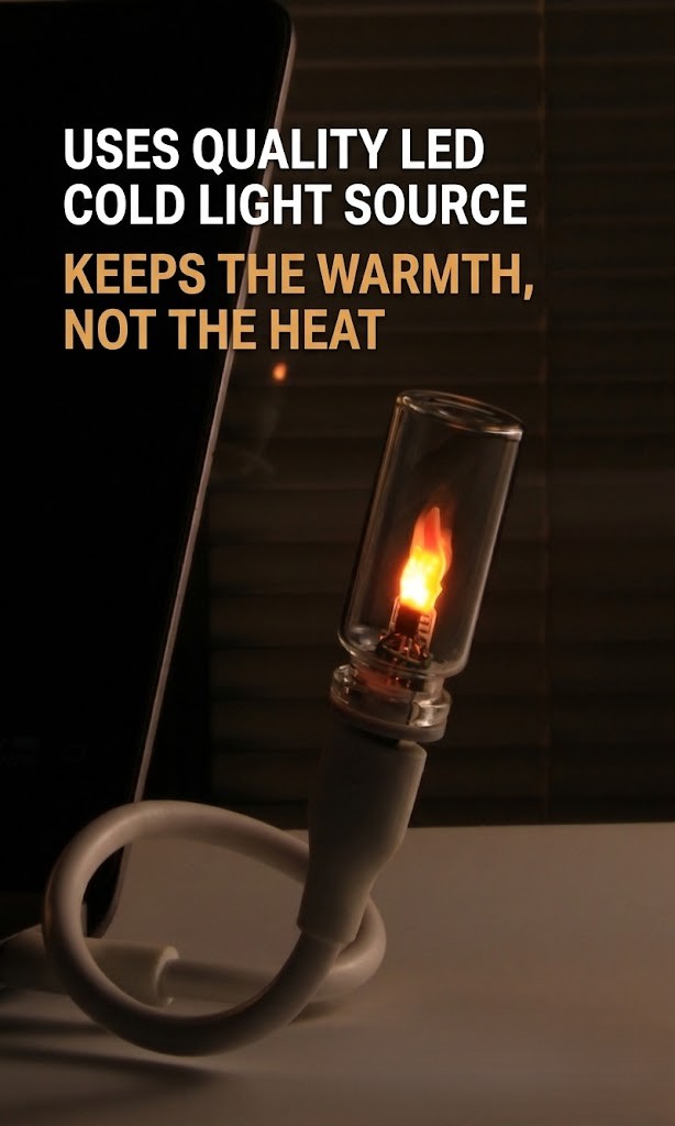 USB Simulated Flame Night Light
