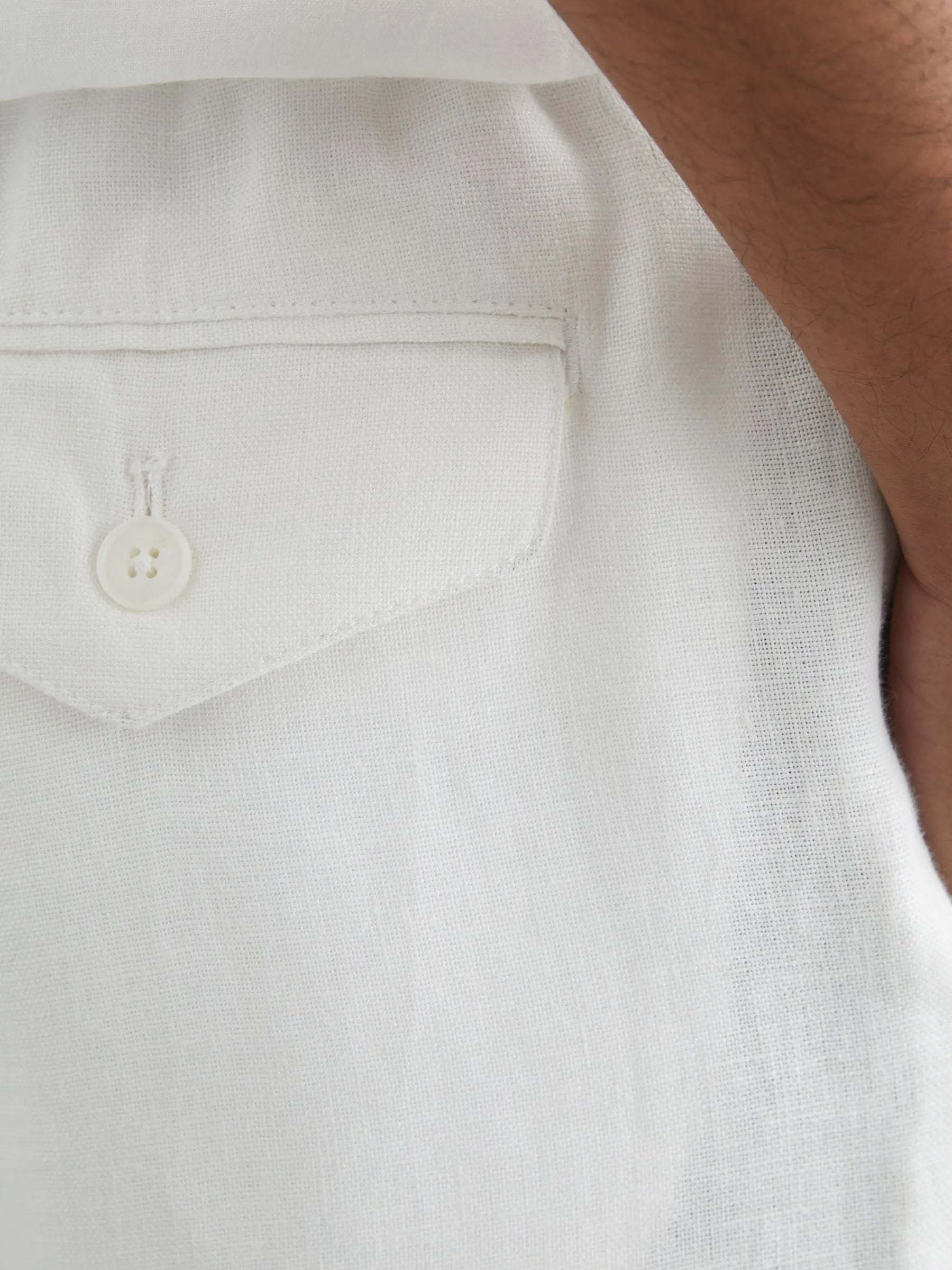 100% Linen Relaxed-Fit Drawstring Trousers