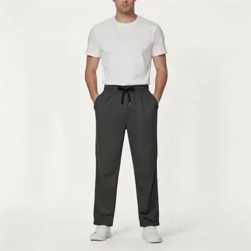 4-Pack Men's Loose Fitting Casual Pants for Fall Relaxed Fit Oversize Clothing Comfortable Drawstring Lounge Pants with Pockets  Workout Stylish Black And Deep Gray, Beige FathersDayGift