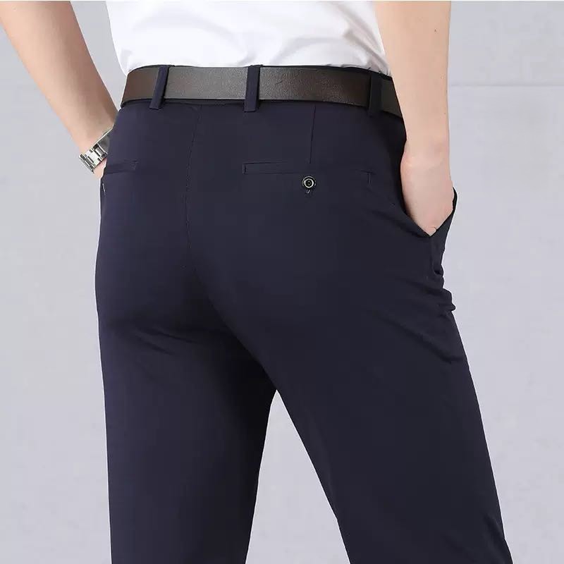 Men's Stretch Dress Pants No Iron Golf Pants Expandable Waist Flat Front Business Casual Formal  Pants FathersDayGift