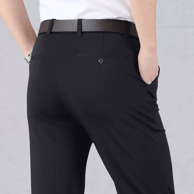 Men's Stretch Dress Pants No Iron Golf Pants Expandable Waist Flat Front Business Casual Formal  Pants FathersDayGift