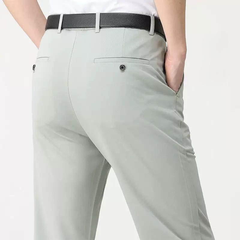 Men's Stretch Dress Pants No Iron Golf Pants Expandable Waist Flat Front Business Casual Formal  Pants FathersDayGift