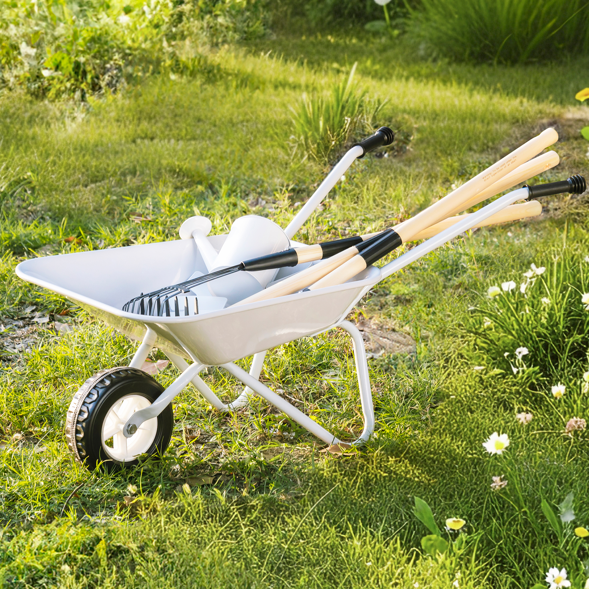 ROBUD Kids Wheelbarrow with Gardening Set