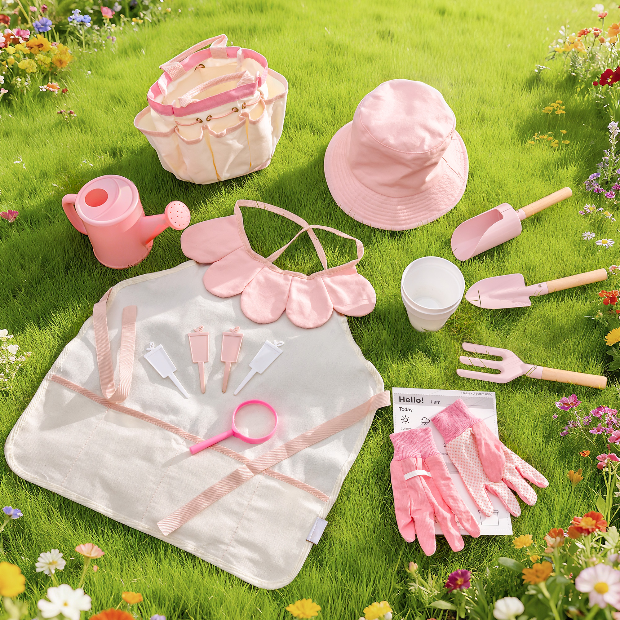 Kit Jardinage Enfant 18 Pièces ROBUD - Avec Outils, Tablier, Gants, Arrosoir - Jouet éducatif Extérieur 3 Ans Et + - 2