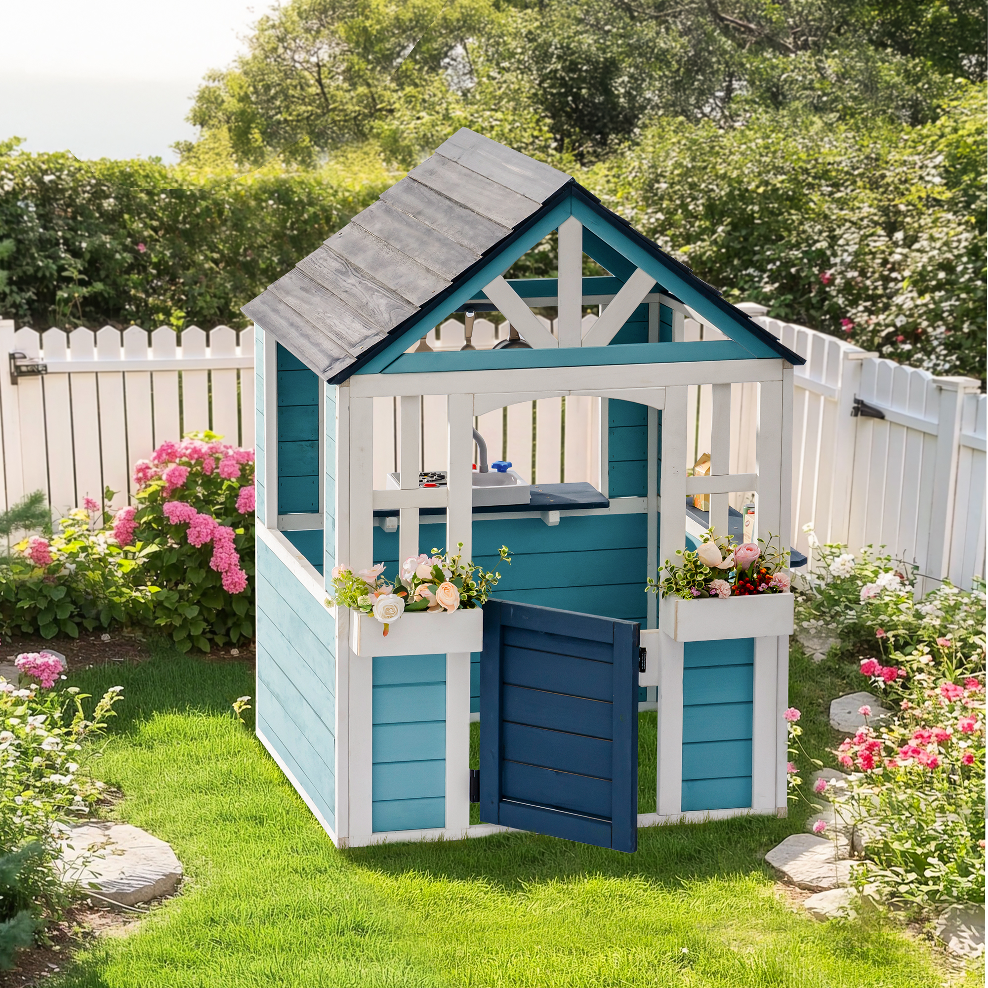 Robud Wooden Outdoor Kitchen Cabin