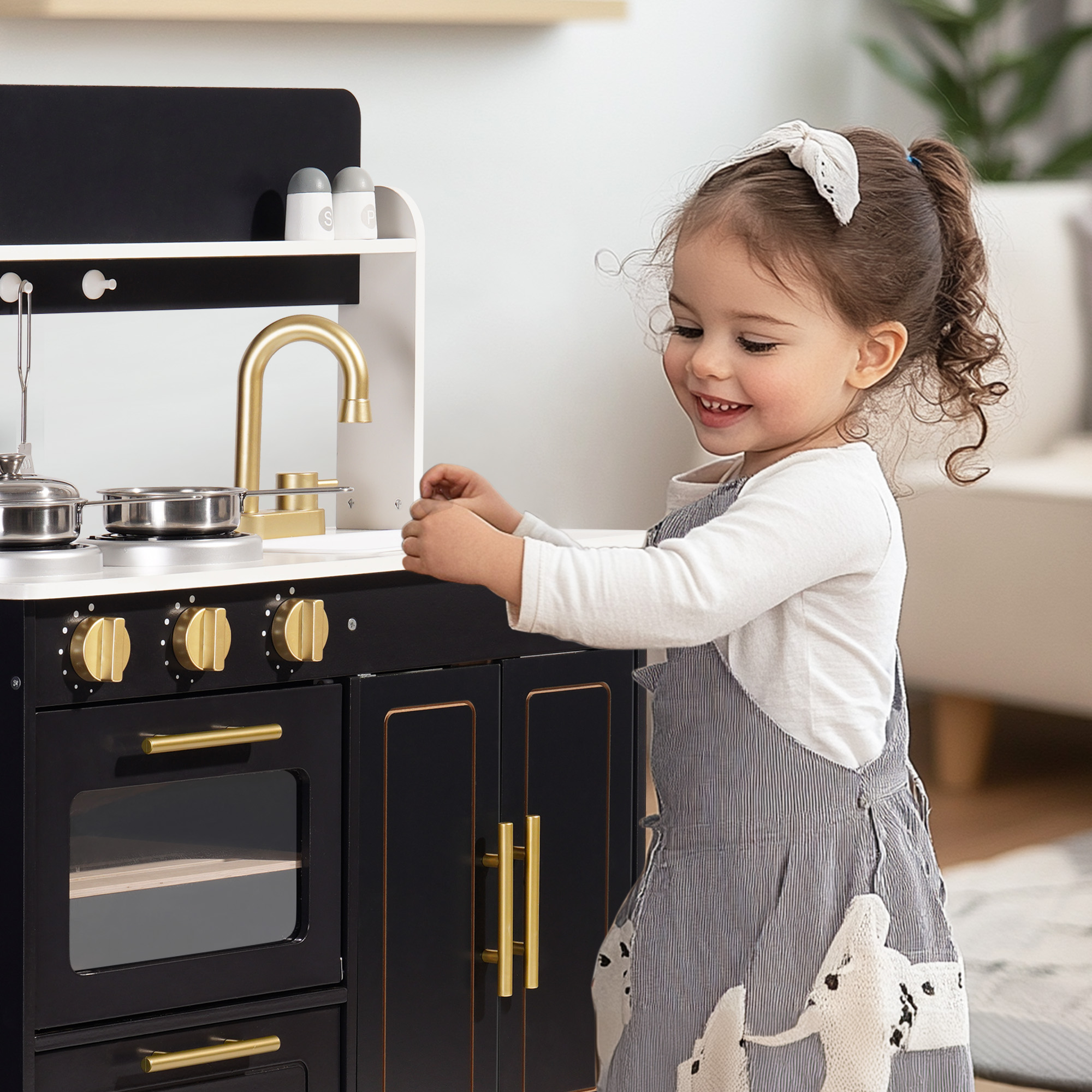 ROBUD Cuisine Enfant en Bois - Obsidienne