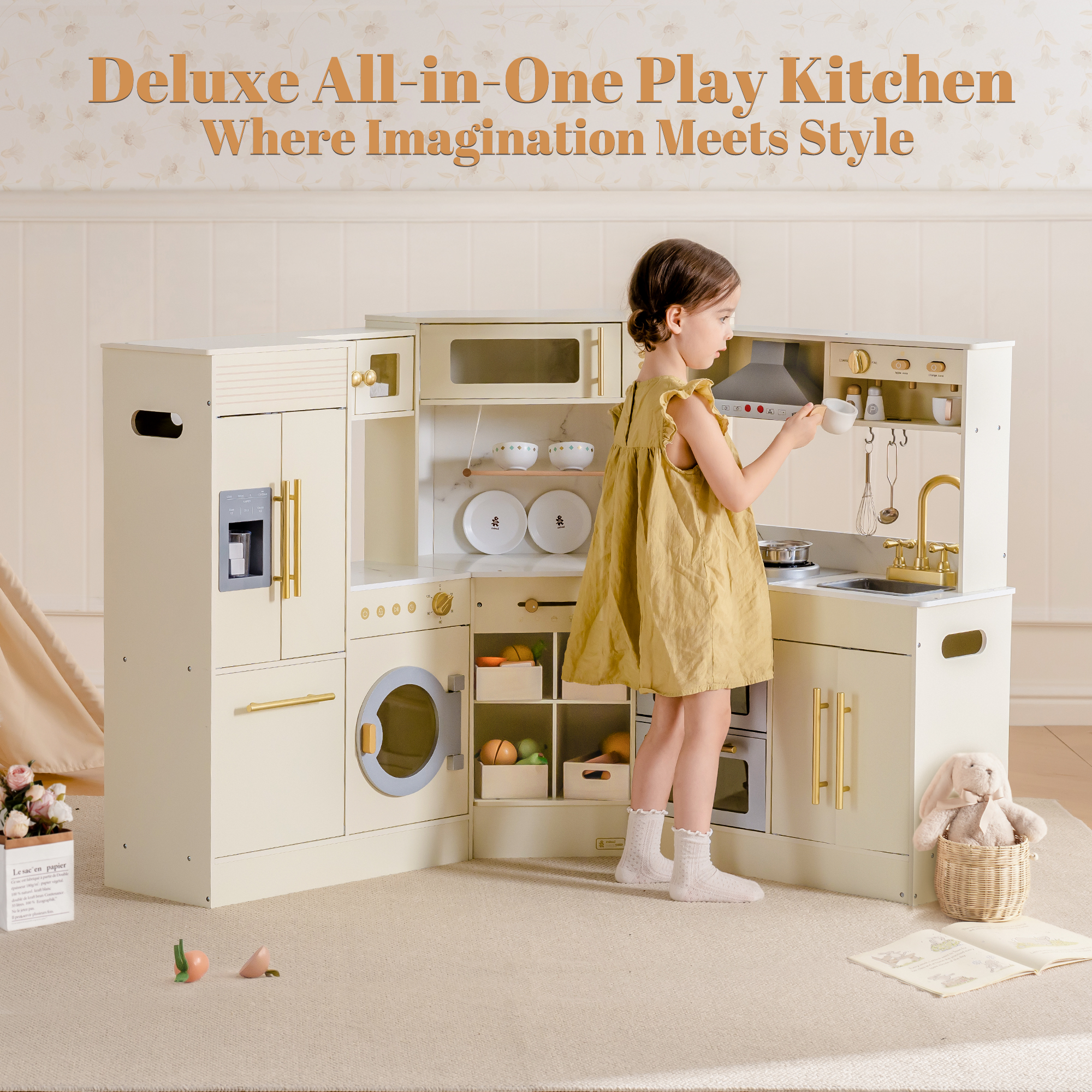 ROBUD Cuisine D'angle de Luxe en Bois Clair