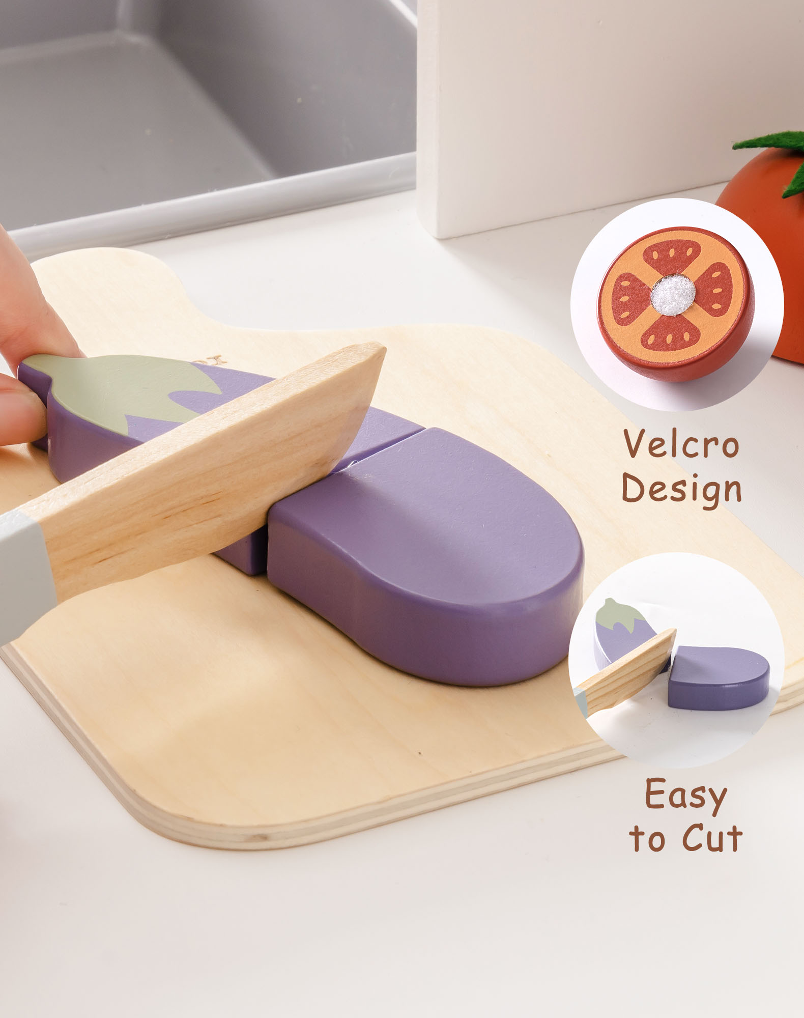 ROBUD Wooden Childs Play Food Set - Vegetables