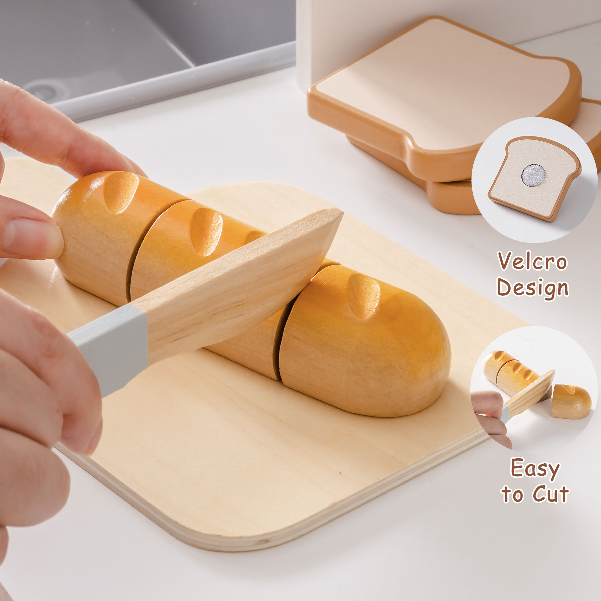 ROBUD Wooden Childs Play Food Set - Desserts