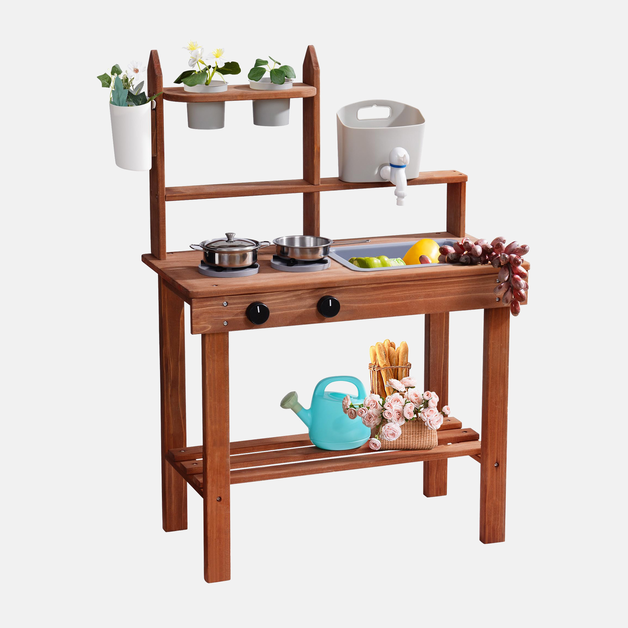 ROBUD Wooden Outdoor Kitchen Playset - Mud