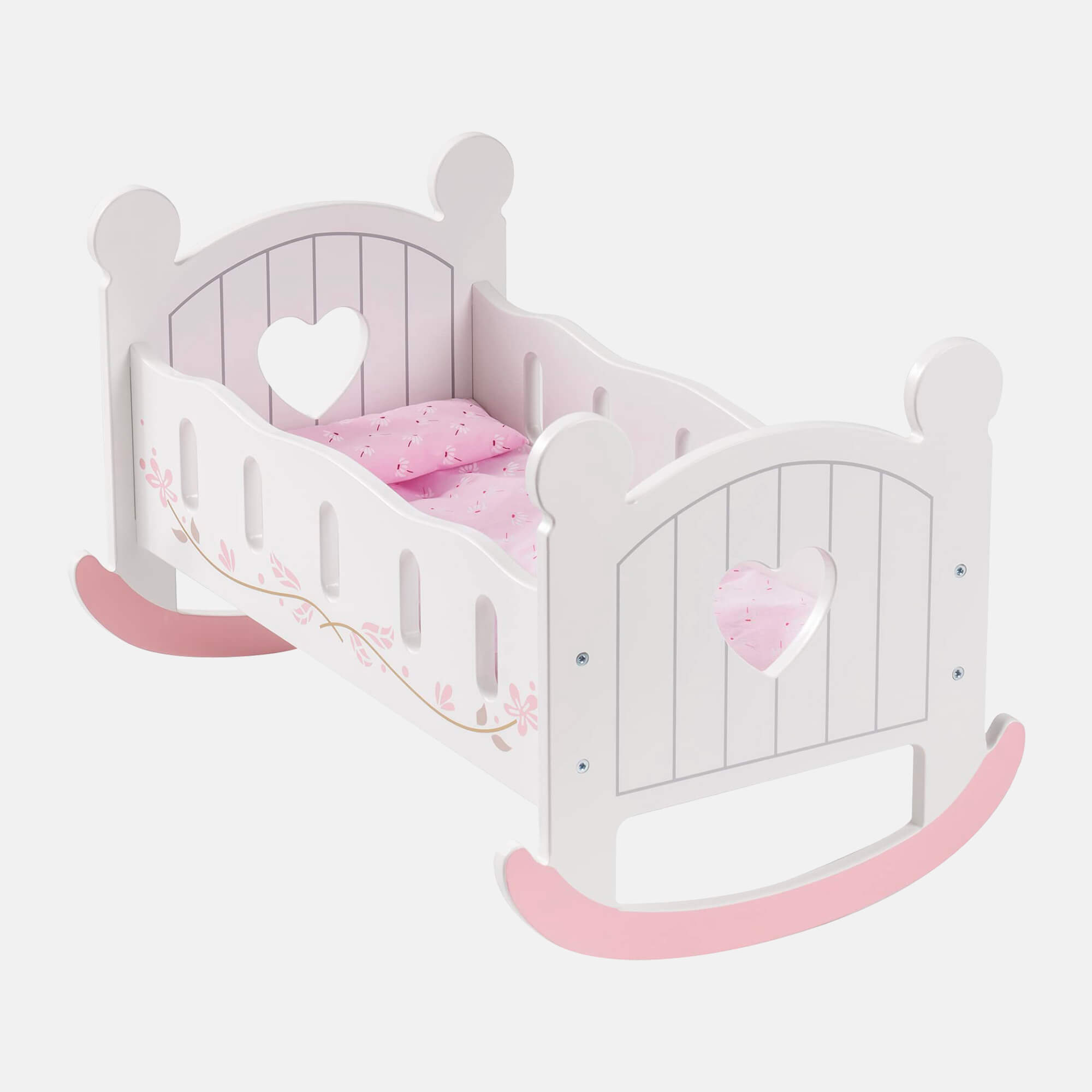 ROBUD Baby Wooden Doll Crib