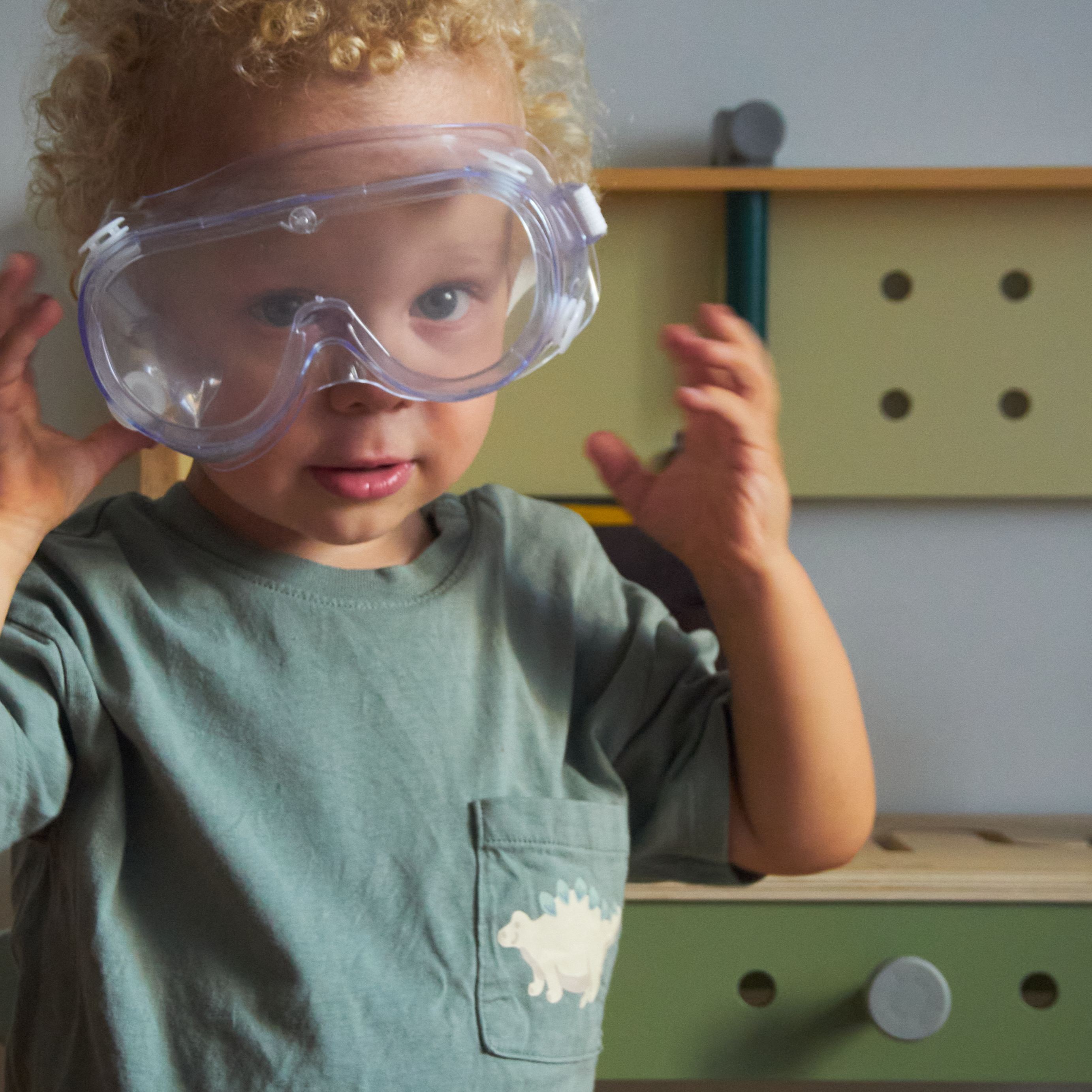 ROBUD Établi à outils en bois - Vert avocat