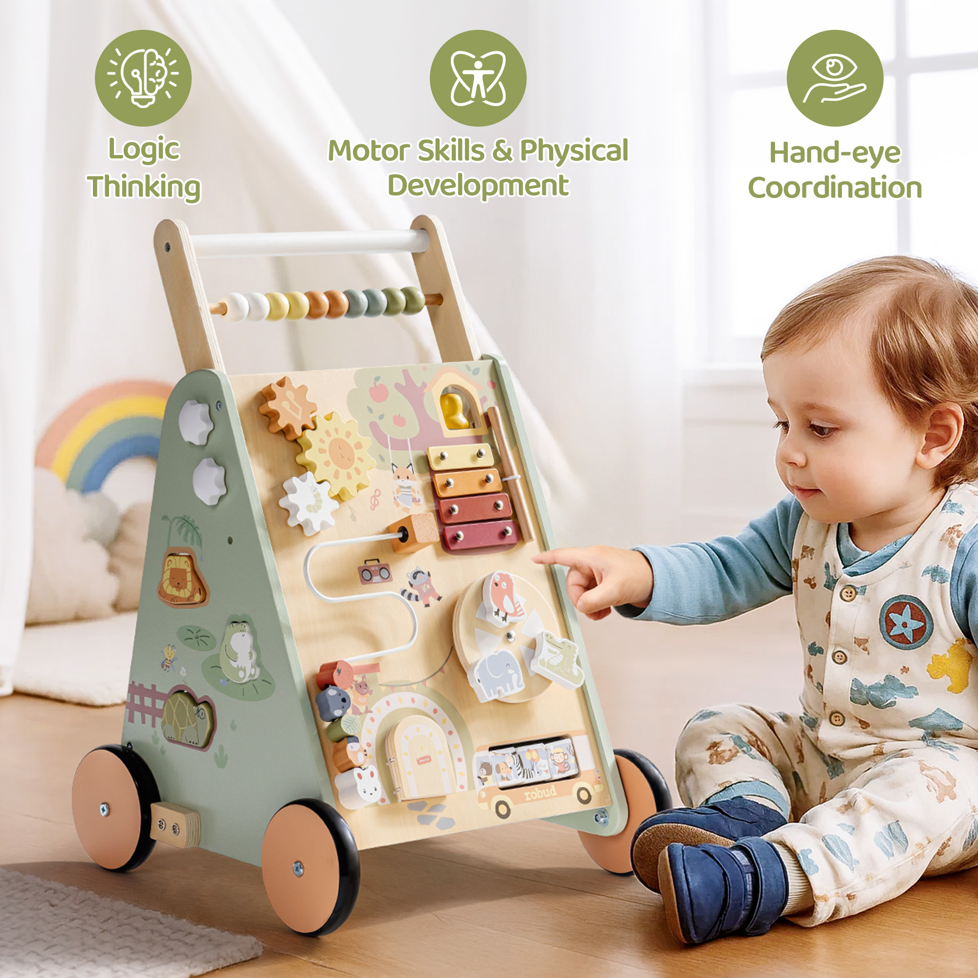 Child exploring the WRP37 activity panel