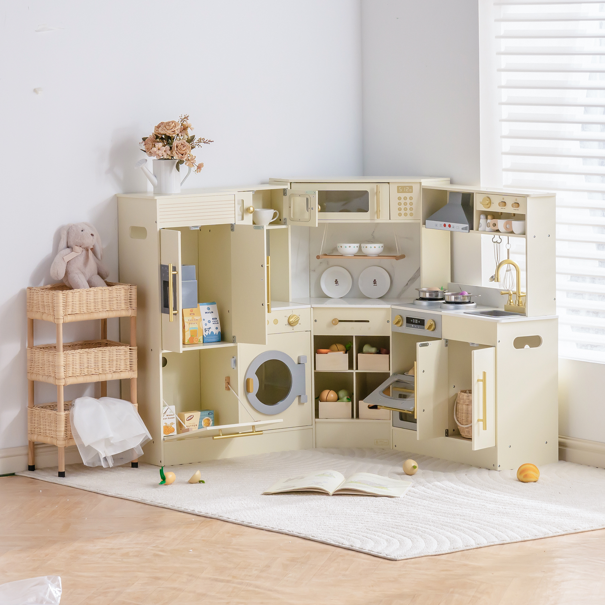 ROBUD Wooden Light Luxury Corner Kitchen