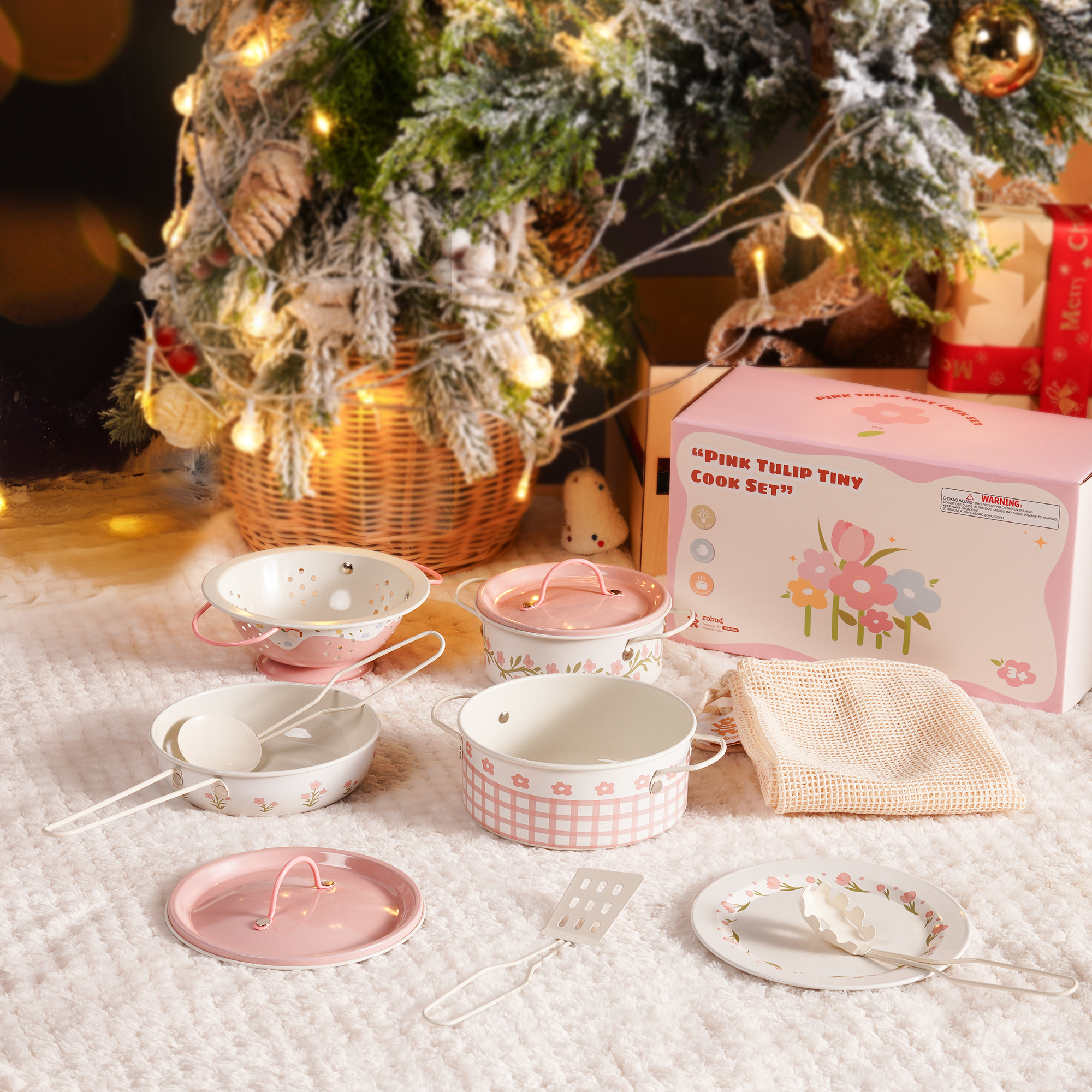 ROBUD Tinplate Pretend Cooking Utensils