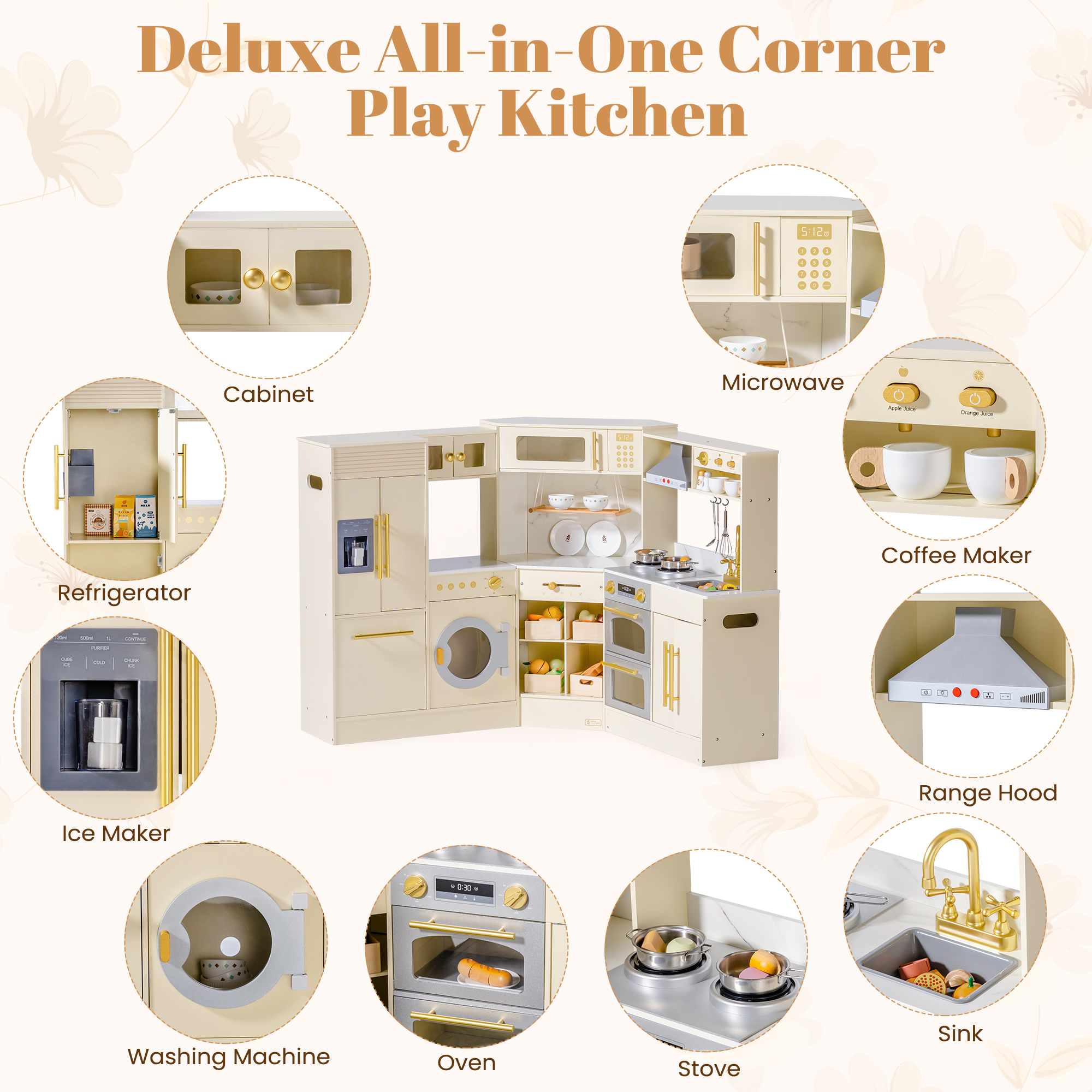 ROBUD Wooden Light Luxury Corner Kitchen