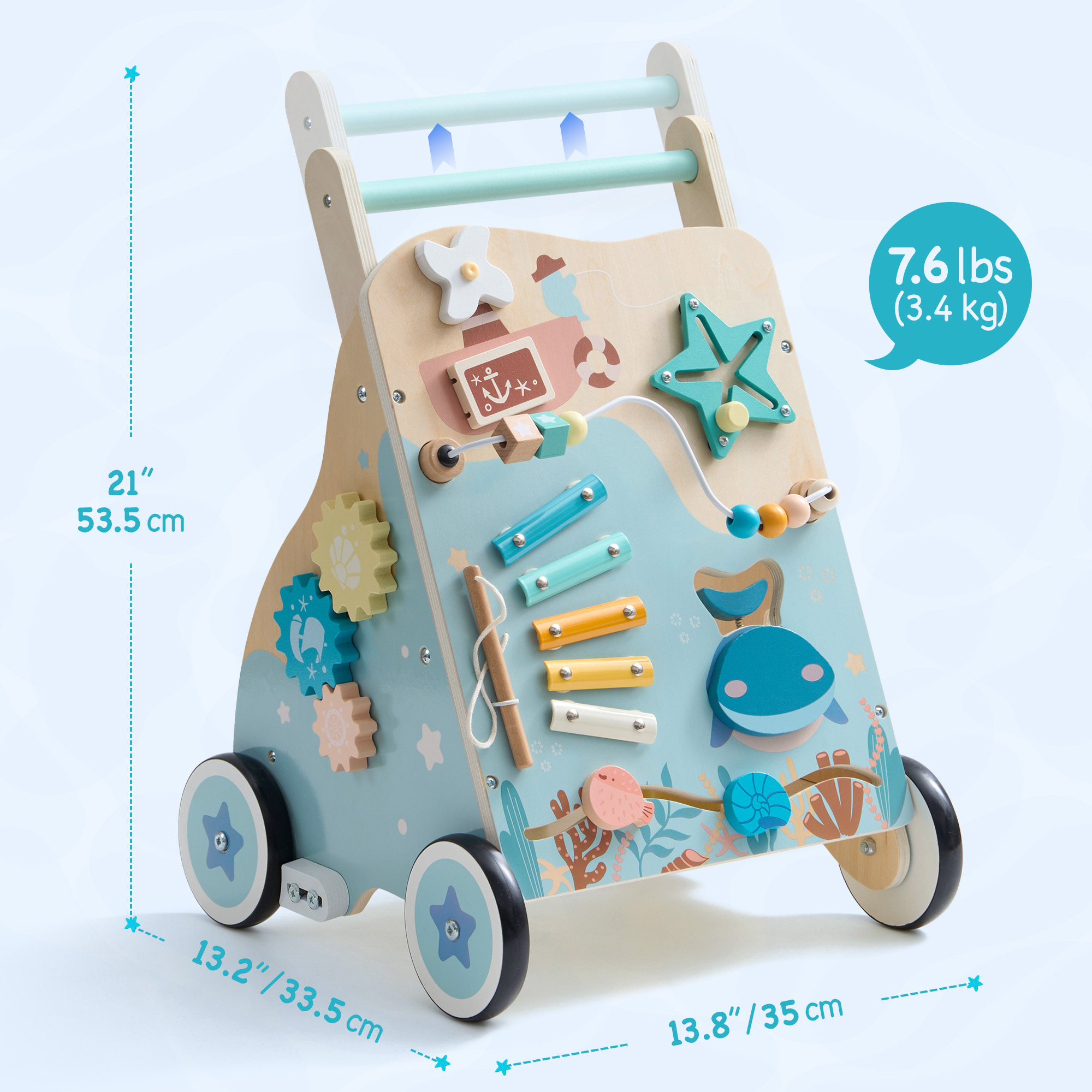 Robud Baby Push Walkers Wooden