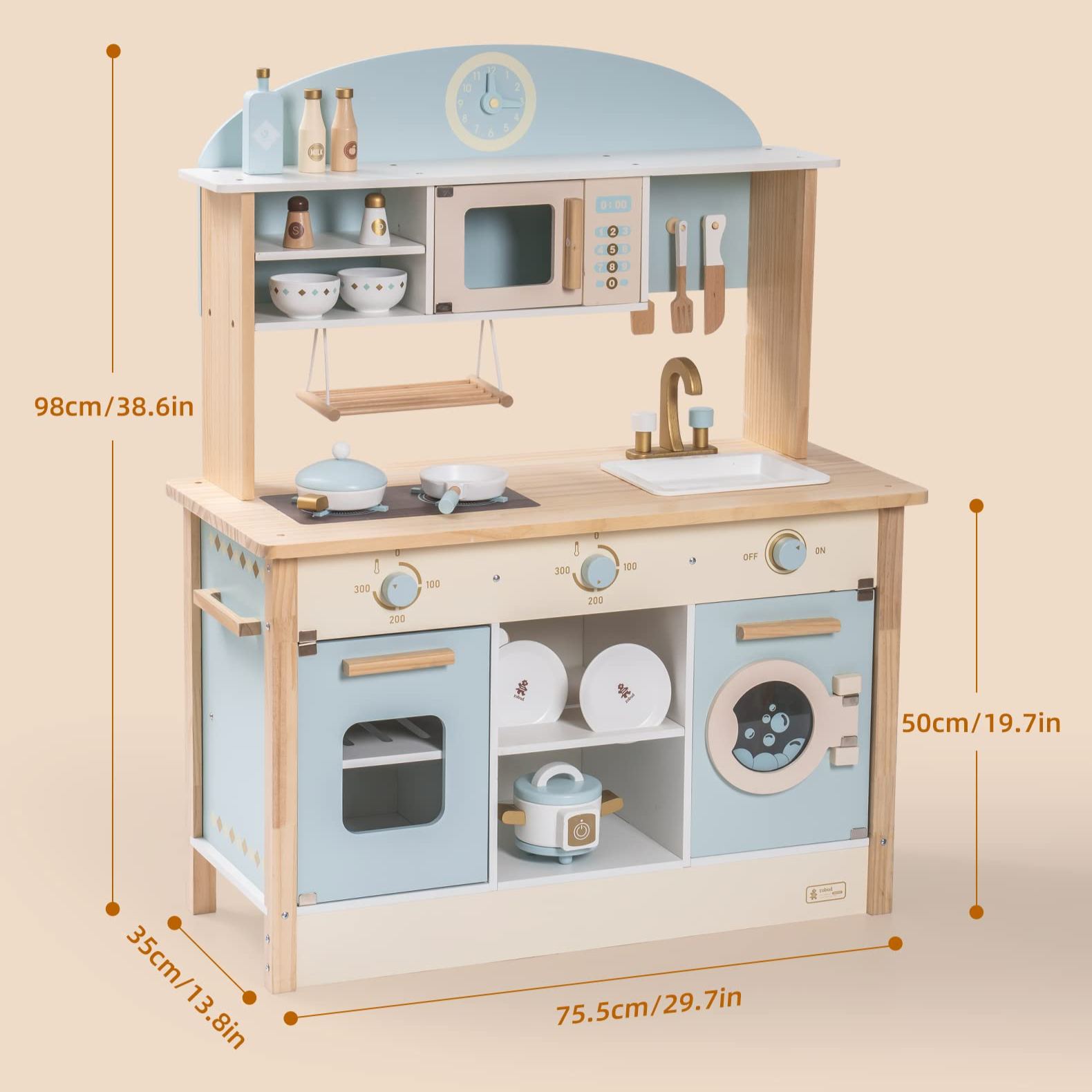 ROBUD Cucina da Gioco in Legno per Bambini - Dream