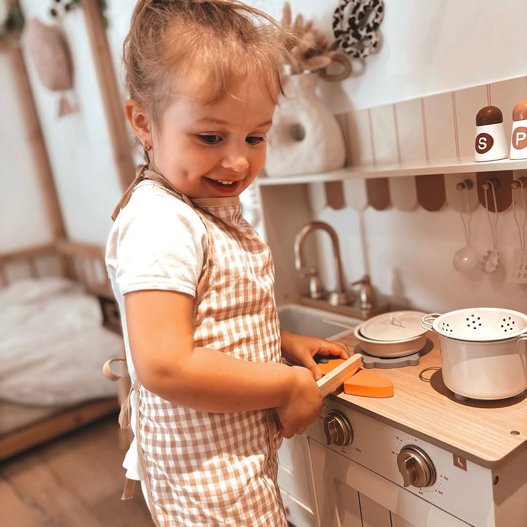 ROBUD Set di Cucina in Legno per Bambini - Olivia Caramel