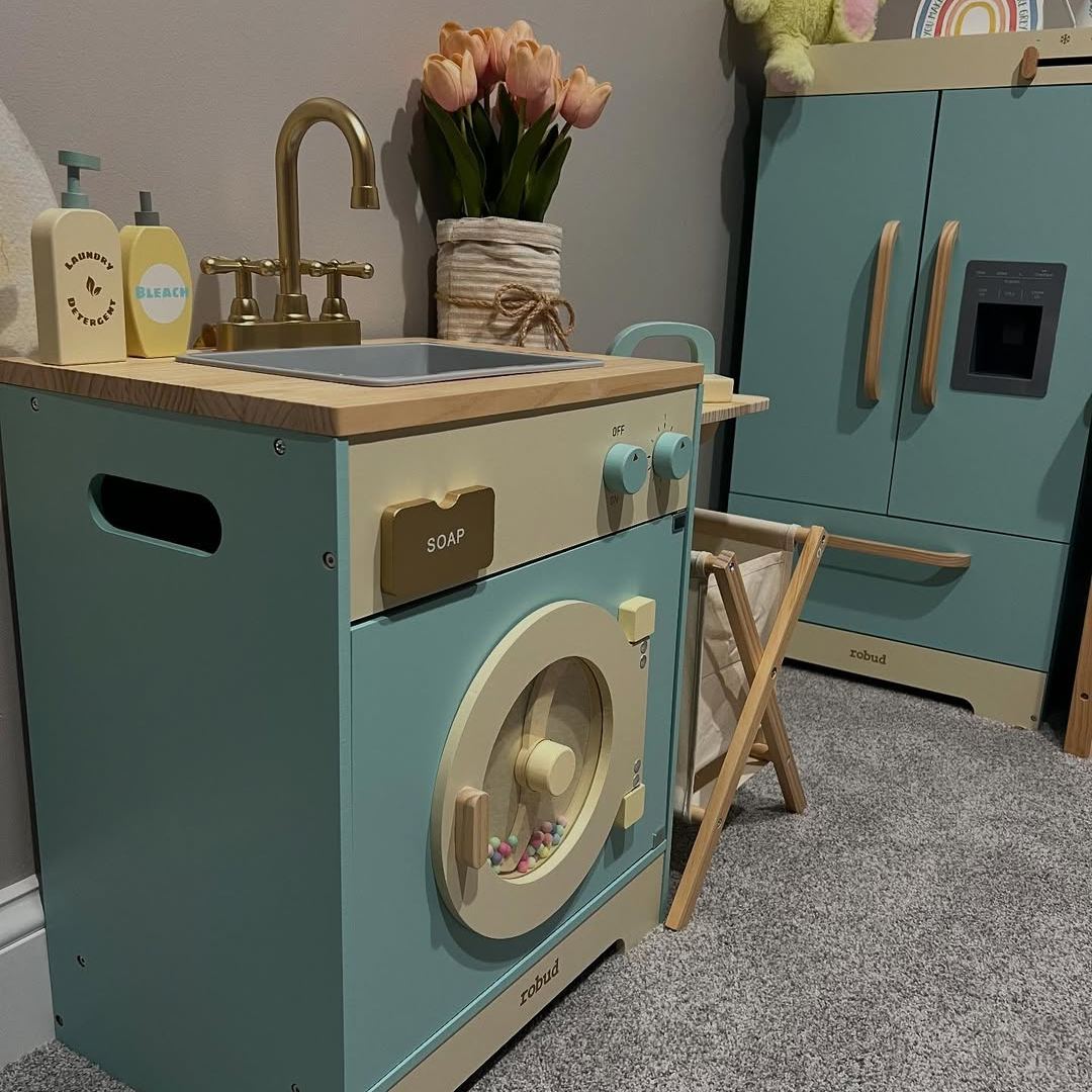 Robud Set da Gioco per Lavanderia in Legno