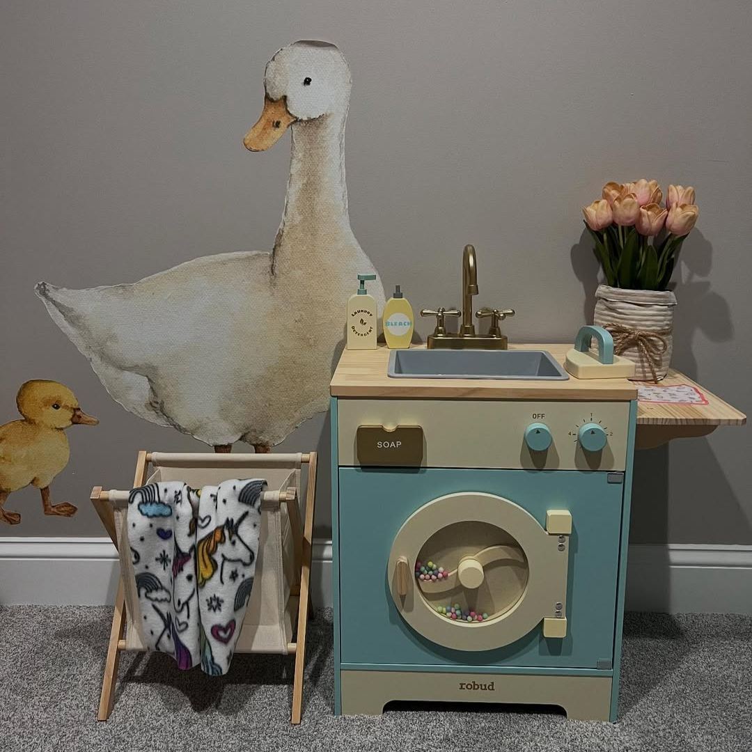Robud Set da Gioco per Lavanderia in Legno