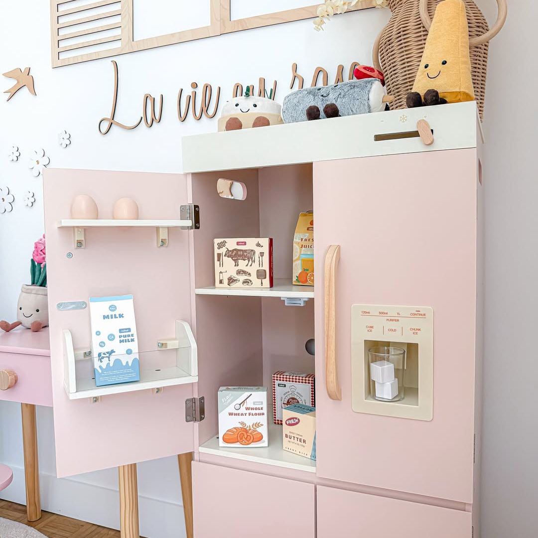 ROBUD Frigorifero in Legno - Rosa