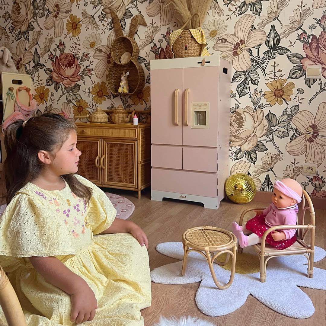 ROBUD Frigorifero in Legno - Rosa