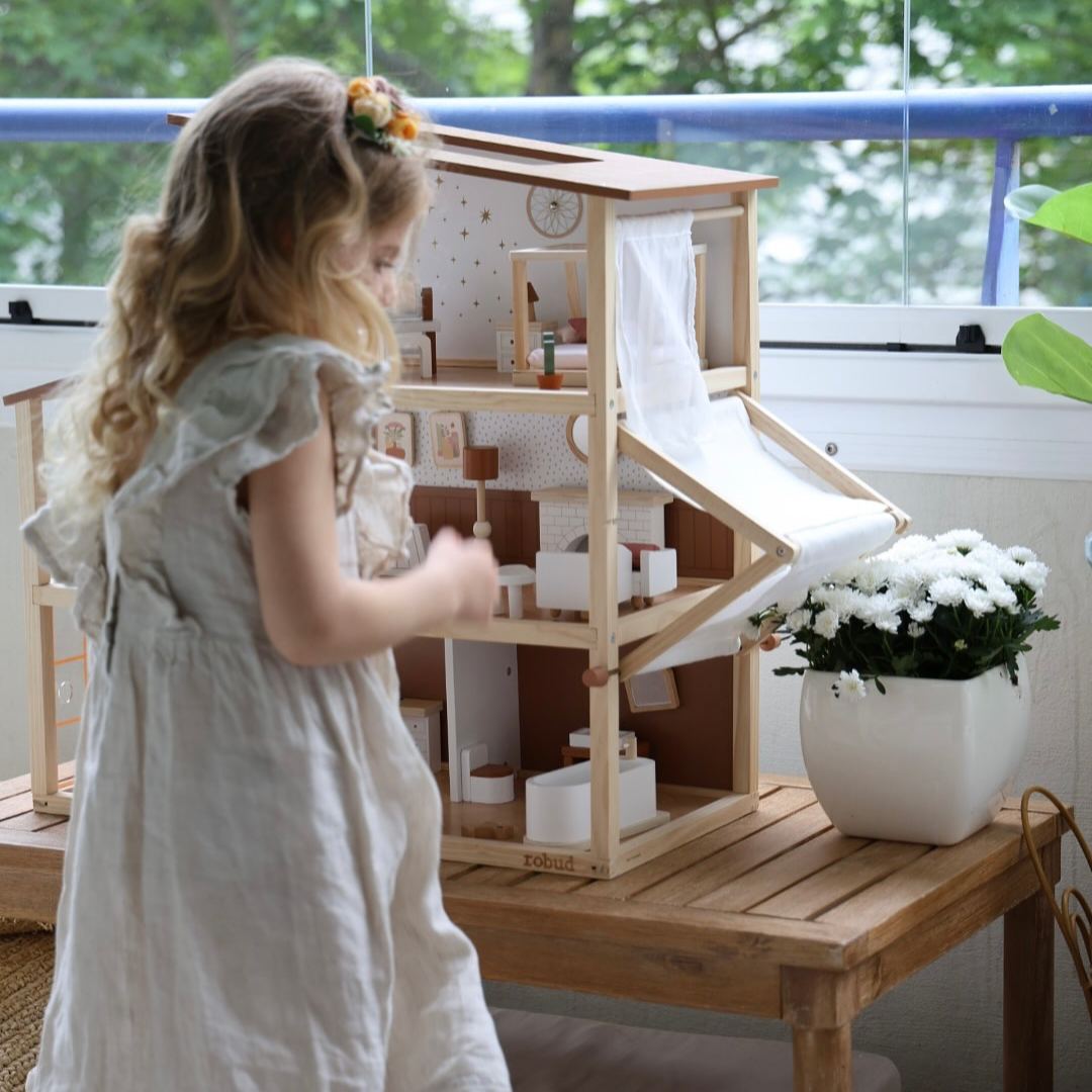 ROBUD Casa Delle Bambole in Legno - Bohémien