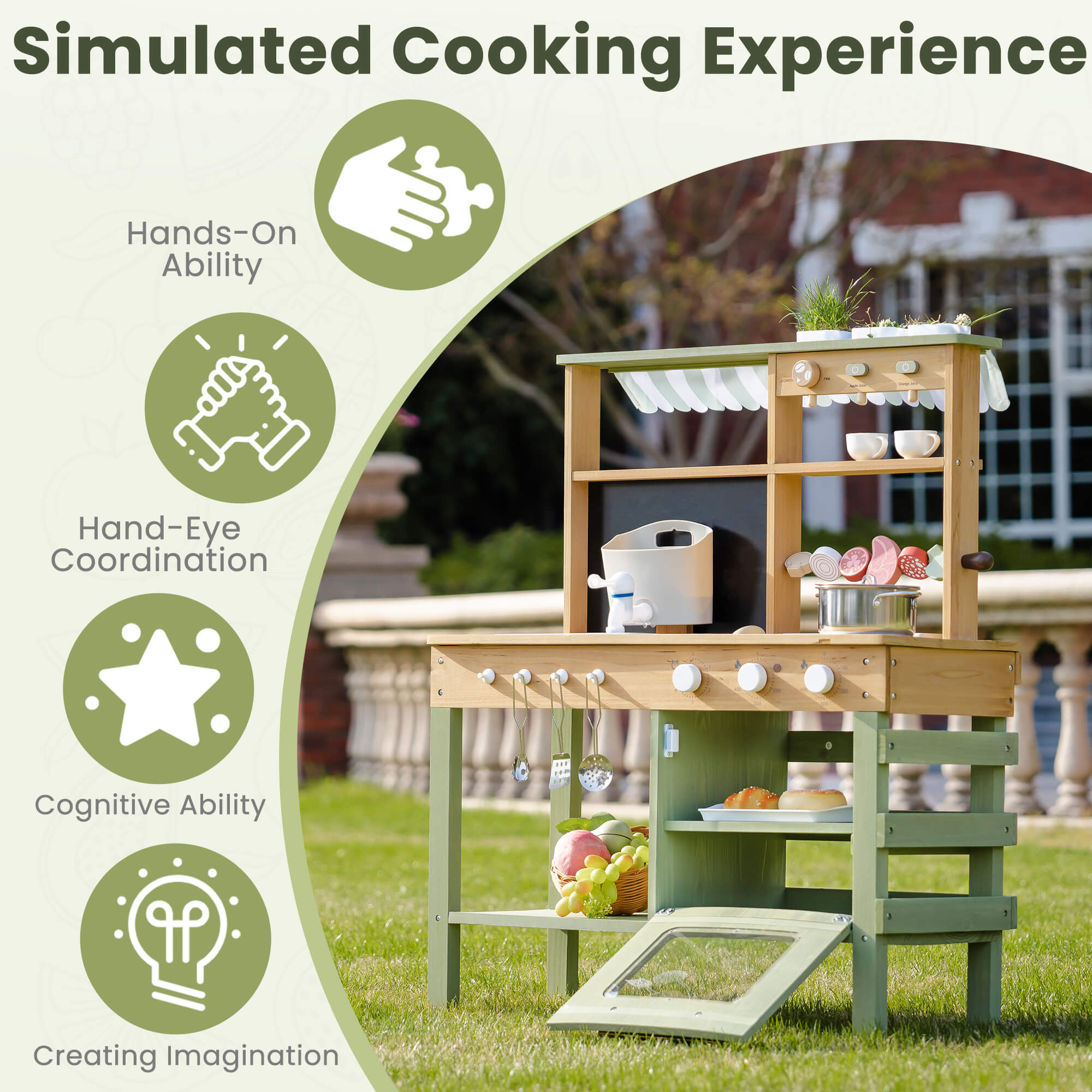 ROBUD Outdoor Mud Play Kitchen Green